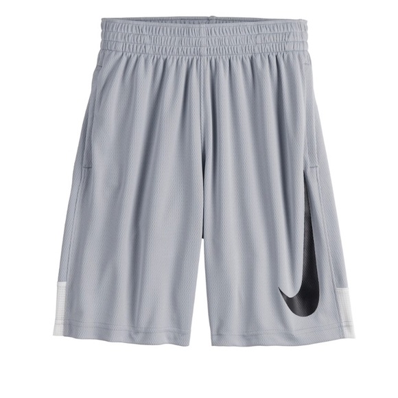 NWT Nike Boys YLG Dark Gray//Neon Yellow//Gray Dri-Fit Training Shorts Large